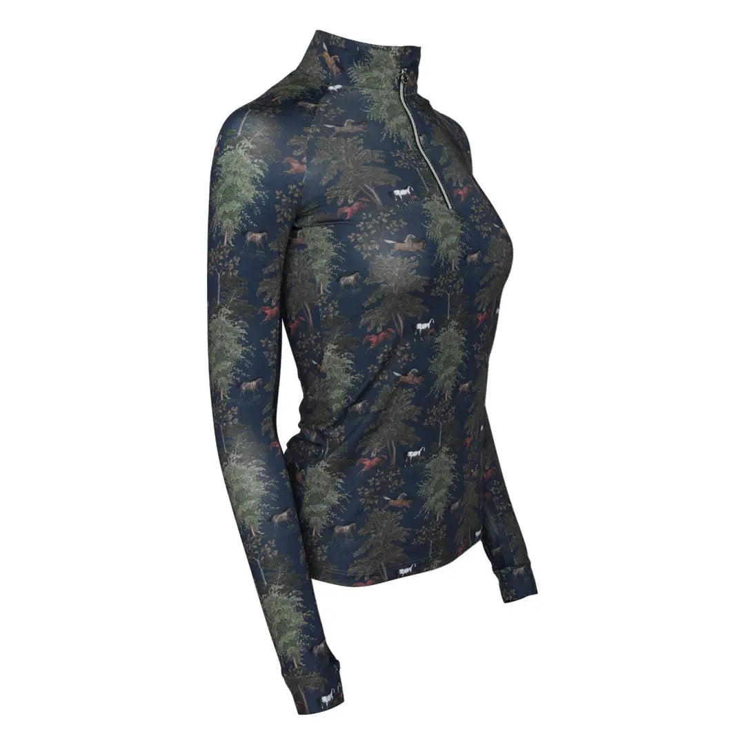 Dapplebay Autumn Toile 1/4 Zip Riding Top - Breeches.com - Flyclothing LLC