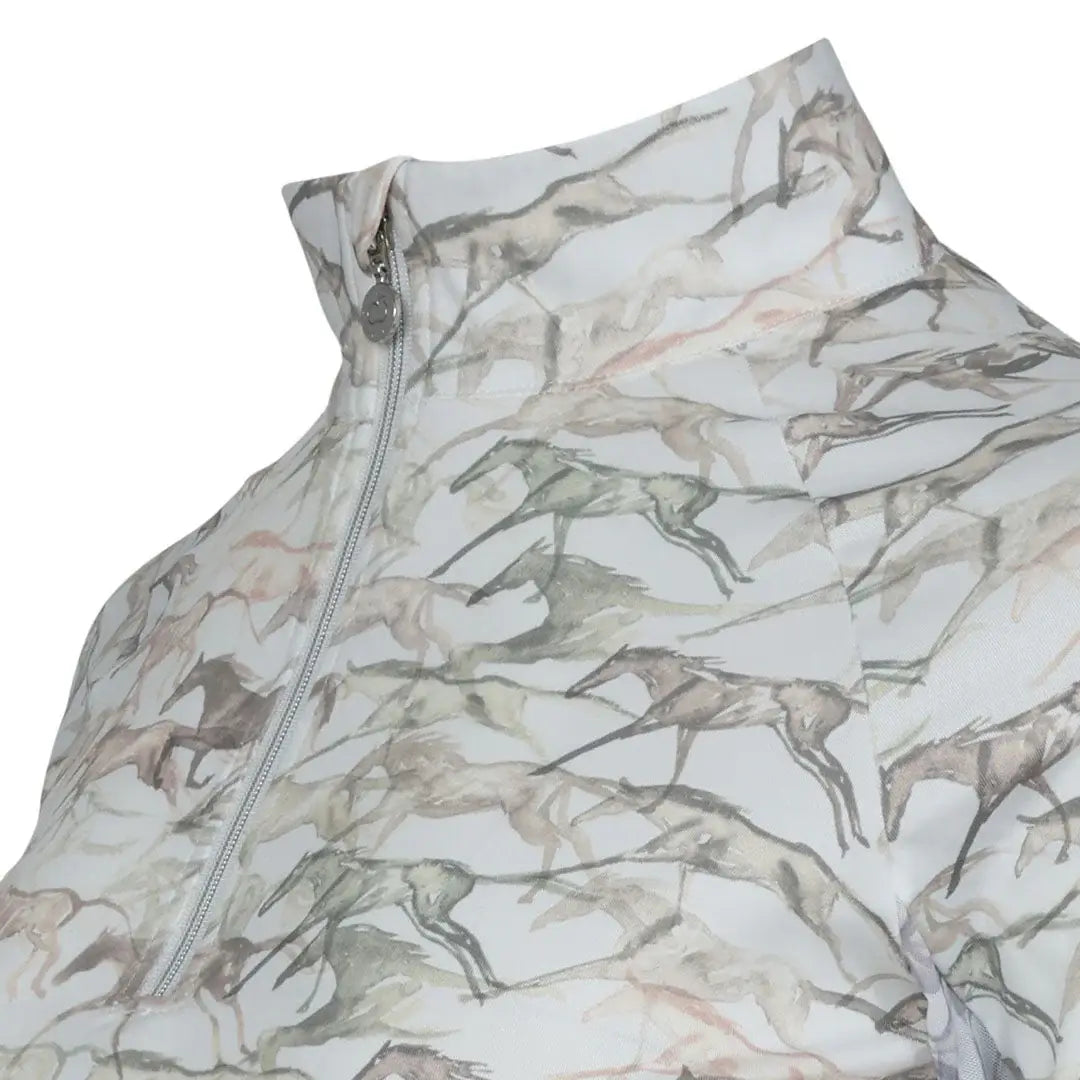 Dapplebay Galloping Watercolor 1/4 Zip Riding Top - Breeches.com - Flyclothing LLC