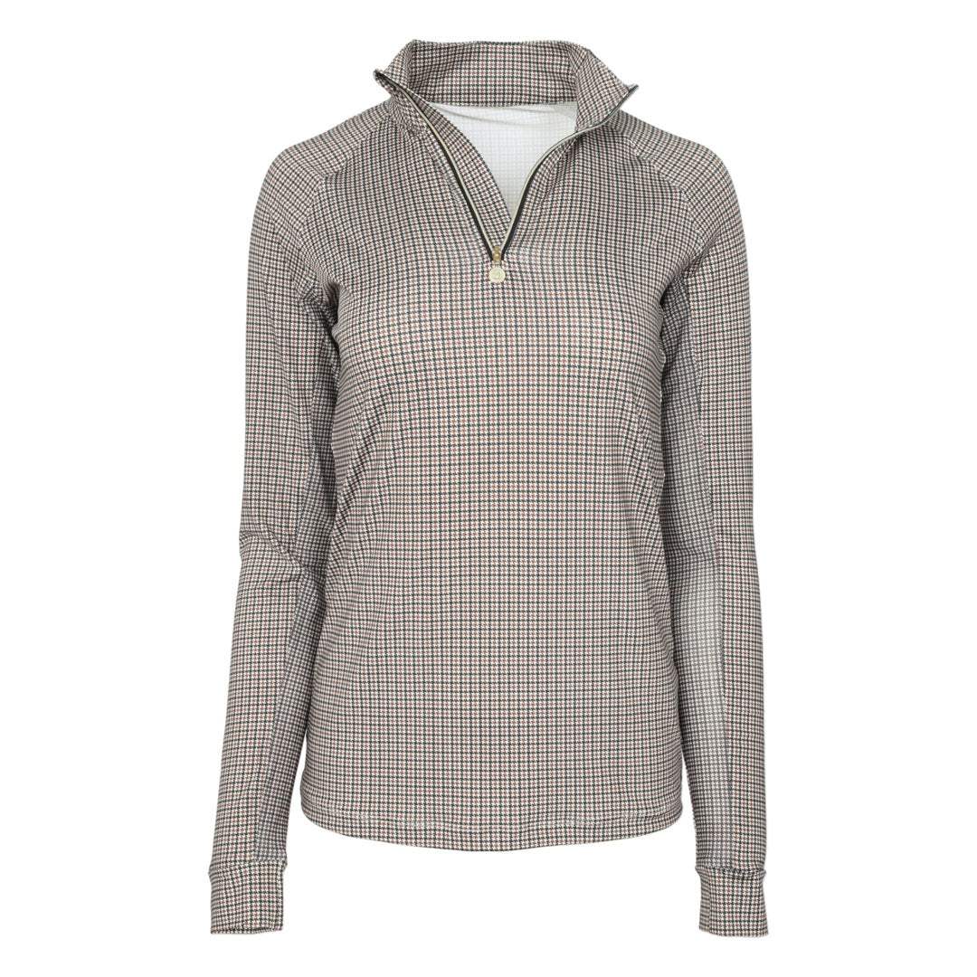 Dapplebay Bay Houndstooth 1/4 Zip Riding Top - Breeches.com - Flyclothing LLC