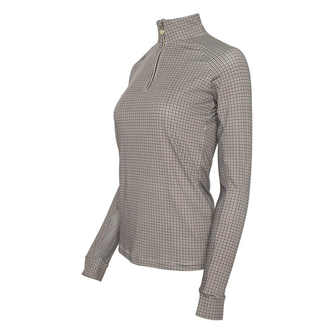 Dapplebay Bay Houndstooth 1/4 Zip Riding Top - Breeches.com - Flyclothing LLC