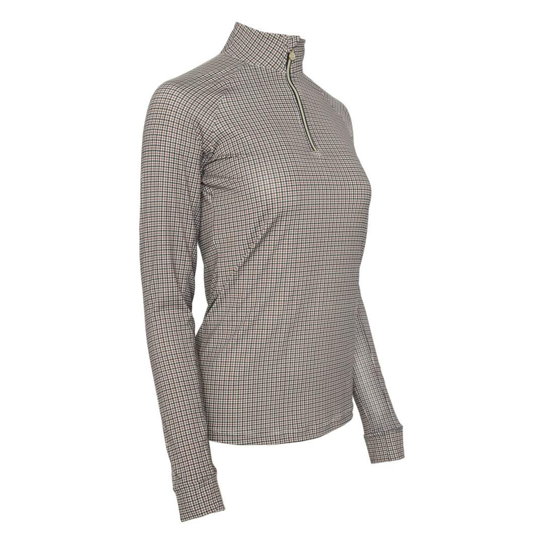Dapplebay Bay Houndstooth 1/4 Zip Riding Top - Breeches.com - Flyclothing LLC