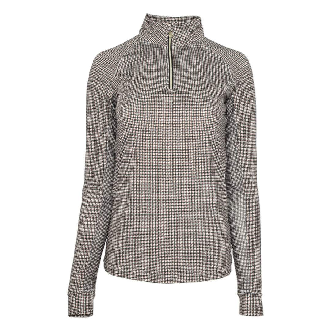 Dapplebay Bay Houndstooth 1/4 Zip Riding Top - Breeches.com - Flyclothing LLC