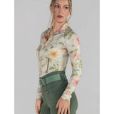 Dapplebay Vintage Floral 1/4 Zip LS Riding Top - Breeches.com - Flyclothing LLC