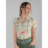 Dapplebay Vintage Floral 1/4 Zip SS Riding Top - Breeches.com - Flyclothing LLC