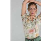 Dapplebay Vintage Floral 1/4 Zip SS Riding Top - Breeches.com - Flyclothing LLC