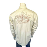 Rockmount Ranch Wear Men's Khaki Vintage Bull Rider Embroidery - Rockmount Clothing - Flyclothing LLC