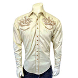 Rockmount Ranch Wear Men's Khaki Vintage Bull Rider Embroidery - Rockmount Clothing - Flyclothing LLC