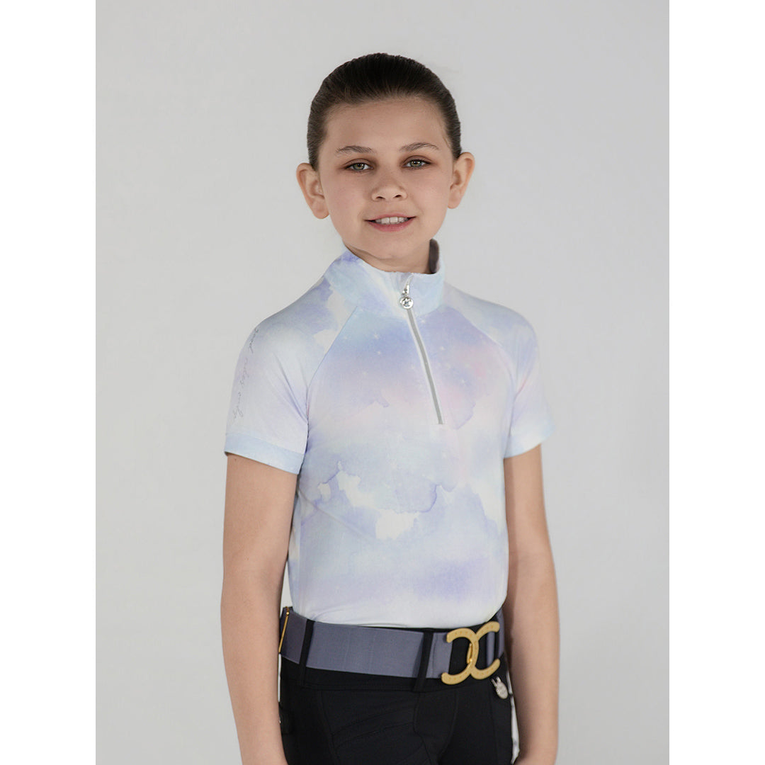 Dapplebay Kids Opalite Skies 1/4 Zip SS Riding Top