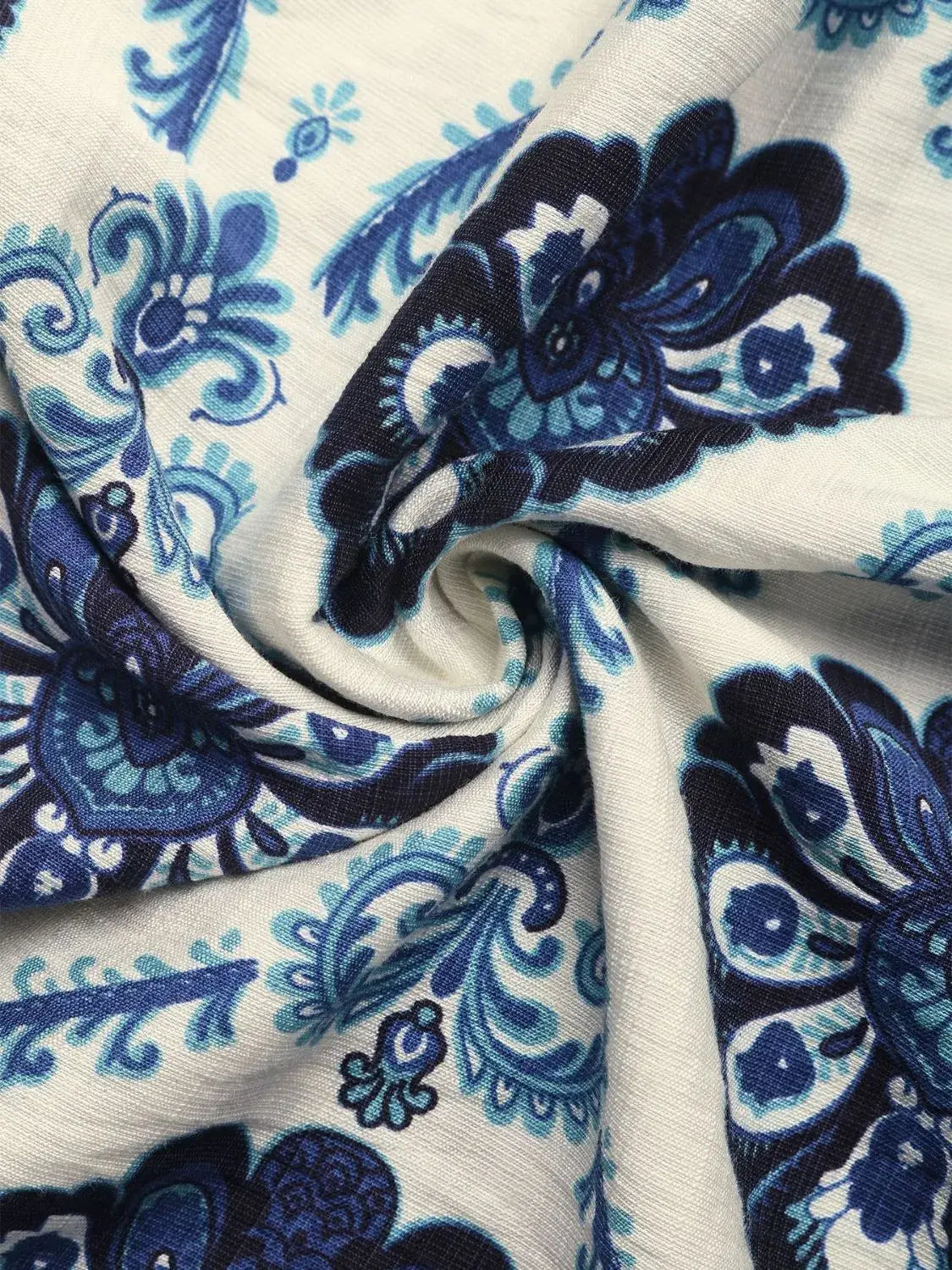 Printed V-Neck Cap Sleeve Dress - Trendsi - Flyclothing LLC
