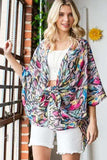 Heimish Full Size Multi Color Snake Open Cardigan Plus Size - Trendsi - Flyclothing LLC