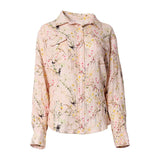 Dapplebay Dragonfly Meadow Breezy Button Up Top-Light Pink - Breeches.com - Flyclothing LLC