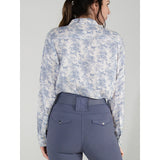 Dapplebay Equestrian Toile Breezy Button Up Top-Moonrise