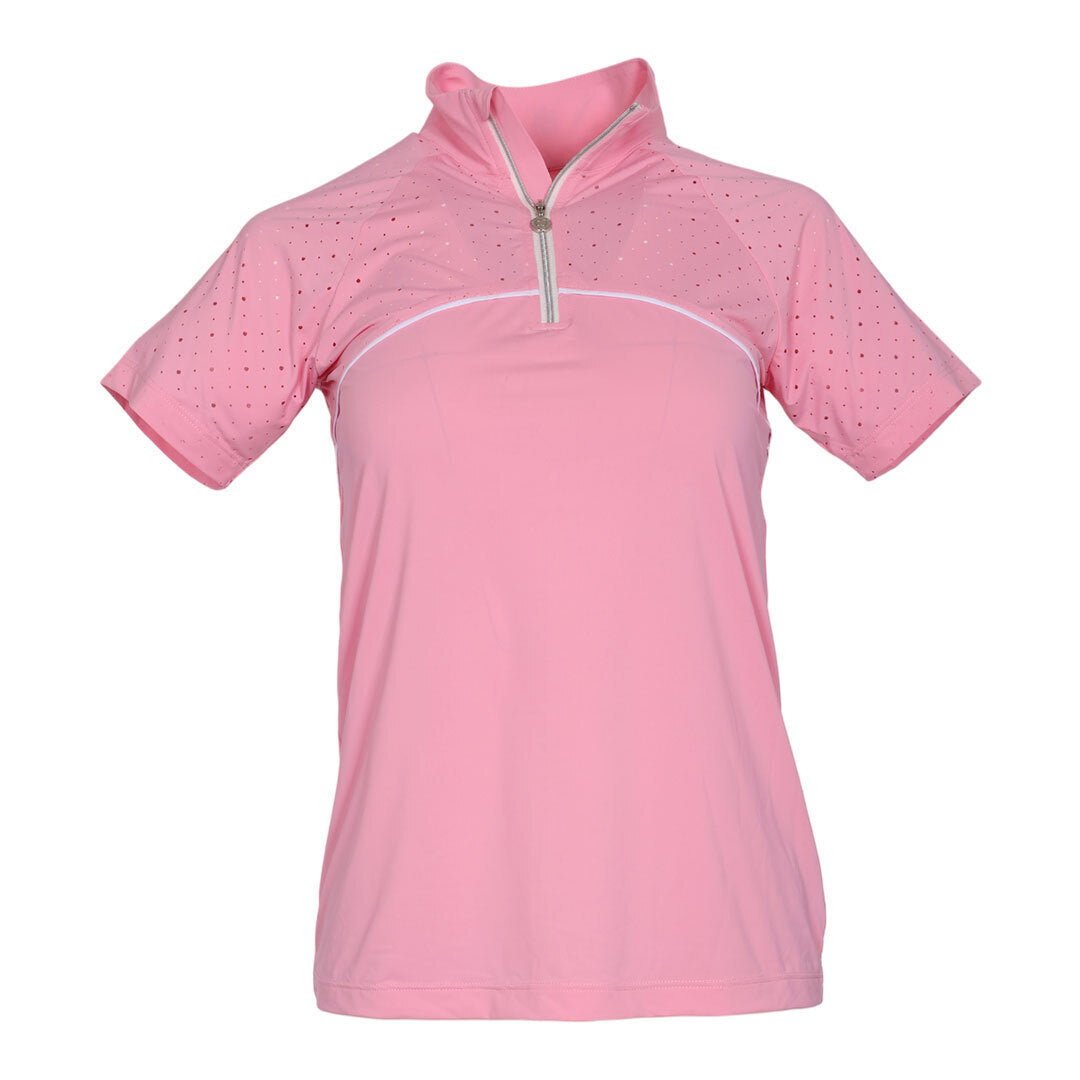 Dapplebay Lady 1/4 Zip Aircut SS Riding Top-Ballet Pink - Breeches.com - Flyclothing LLC
