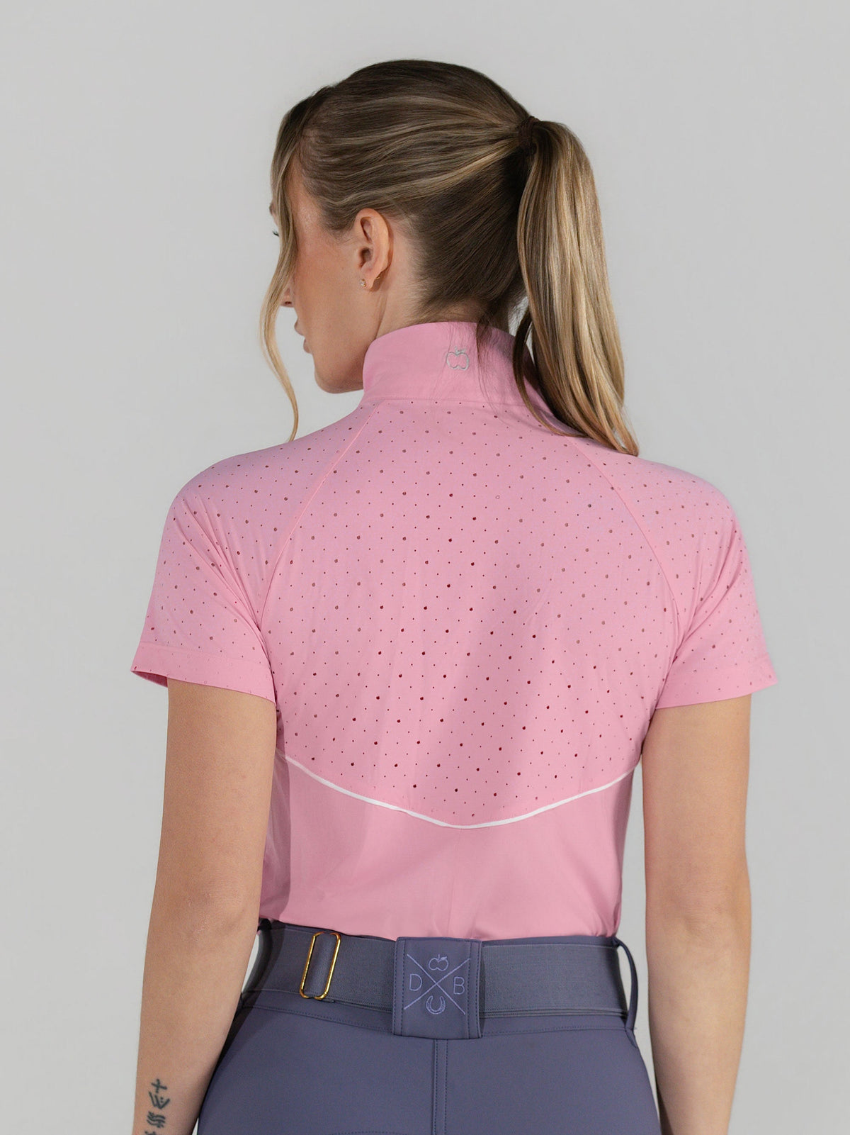 Dapplebay Lady 1/4 Zip Aircut SS Riding Top-Ballet Pink - Breeches.com - Flyclothing LLC