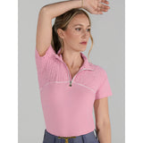Dapplebay Lady 1/4 Zip Aircut SS Riding Top-Ballet Pink - Breeches.com - Flyclothing LLC