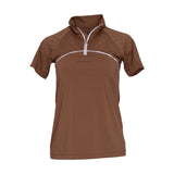 Dapplebay Lady 1/4 Zip Aircut SS Riding Top-Chestnut