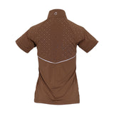 Dapplebay Lady 1/4 Zip Aircut SS Riding Top-Chestnut