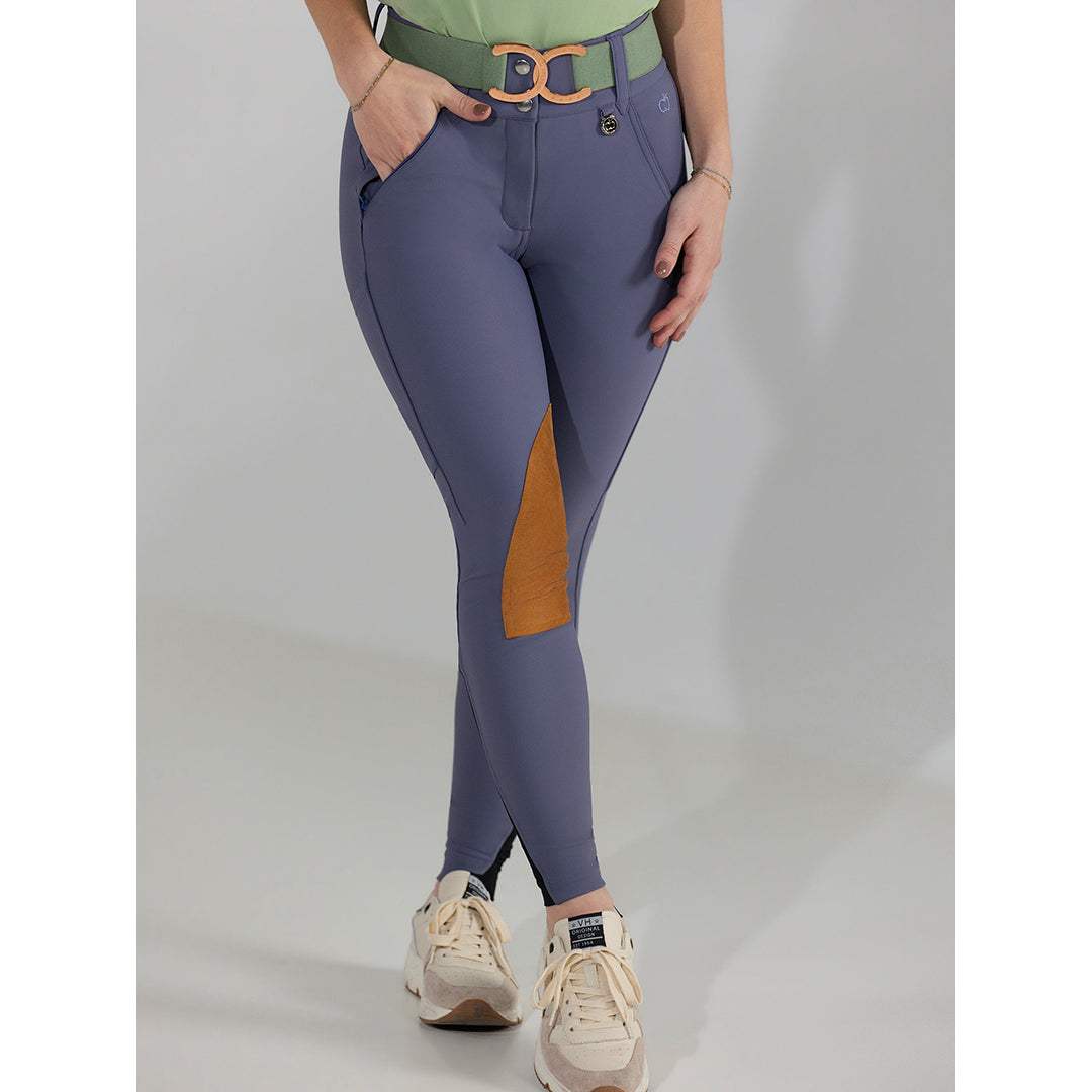 Dapplebay Sport Suede Knee Patch Breeches-Purple Dusk - Breeches.com - Flyclothing LLC