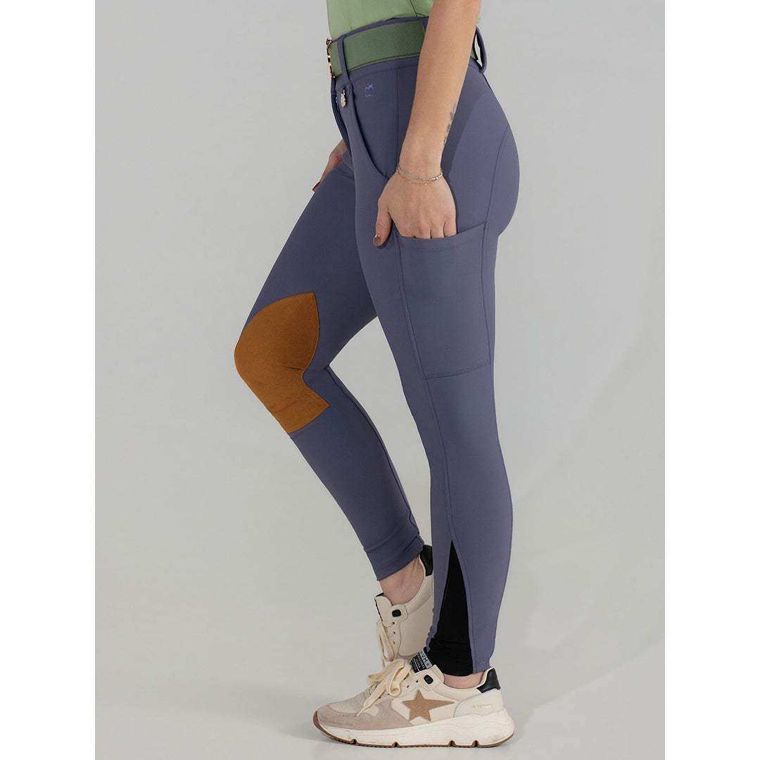 Dapplebay Sport Suede Knee Patch Breeches-Purple Dusk - Breeches.com - Flyclothing LLC