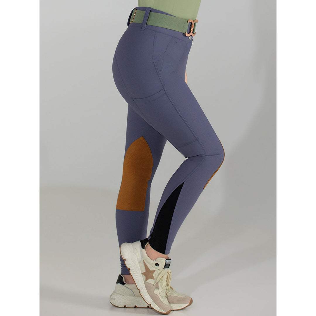 Dapplebay Sport Suede Knee Patch Breeches-Purple Dusk - Breeches.com - Flyclothing LLC