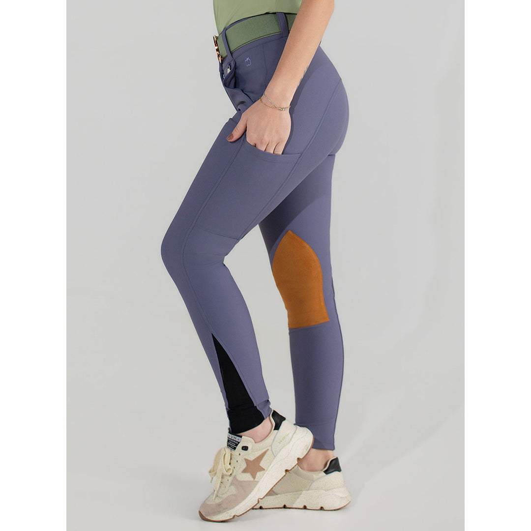 Dapplebay Sport Suede Knee Patch Breeches-Purple Dusk - Breeches.com - Flyclothing LLC