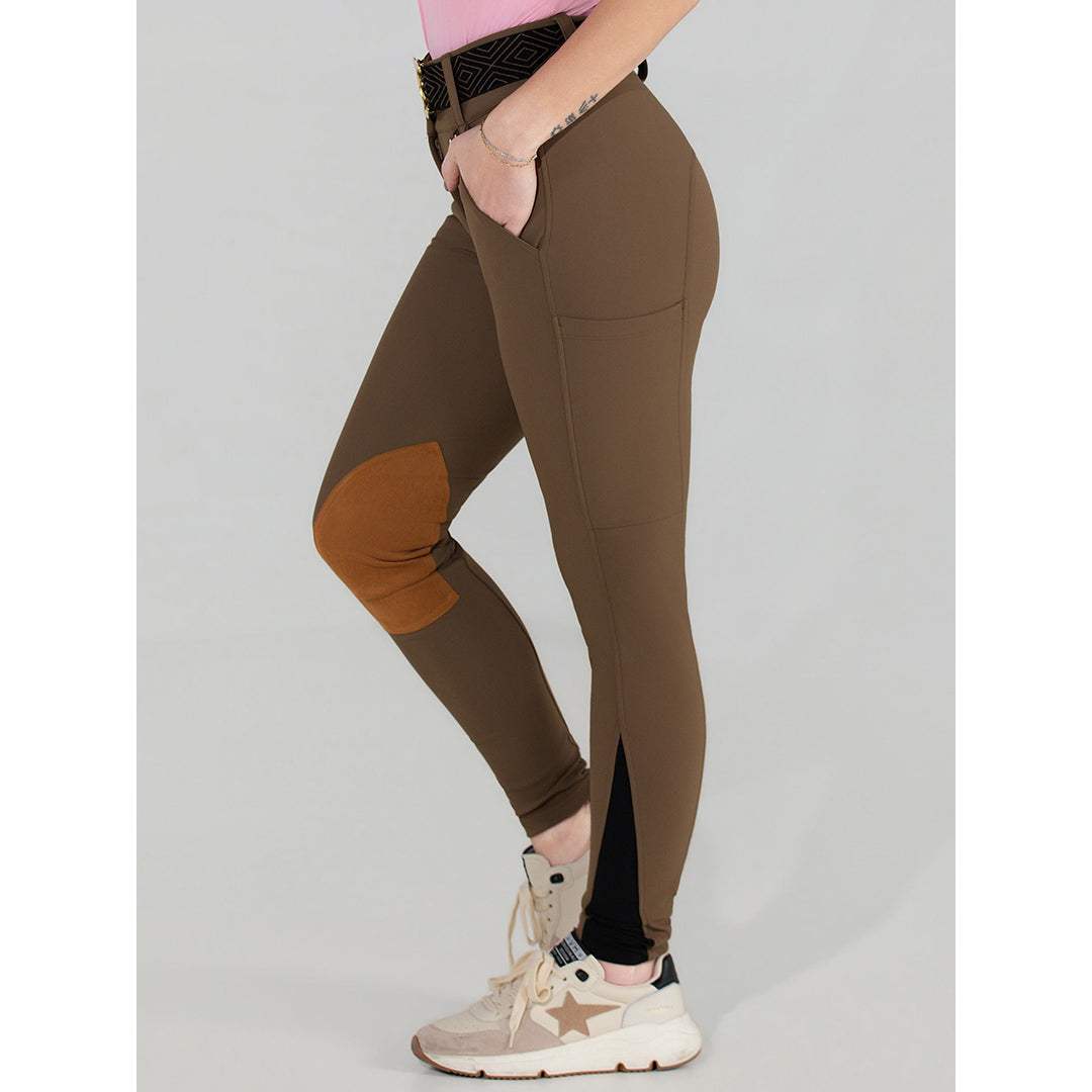 Dapplebay Sport Suede Knee Patch Breeches-Chestnut - Breeches.com - Flyclothing LLC