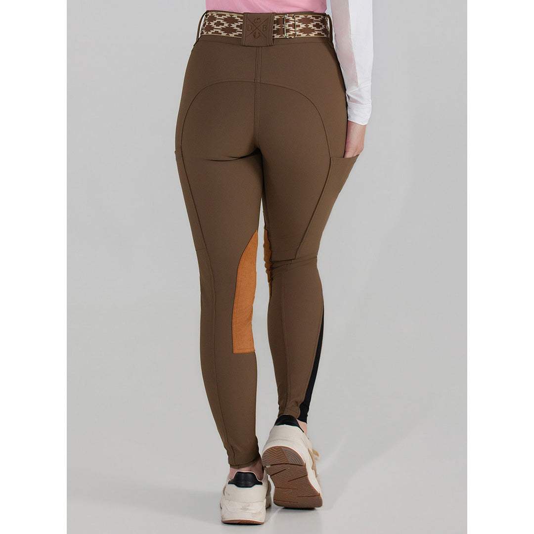 Dapplebay Sport Suede Knee Patch Breeches-Chestnut - Breeches.com - Flyclothing LLC