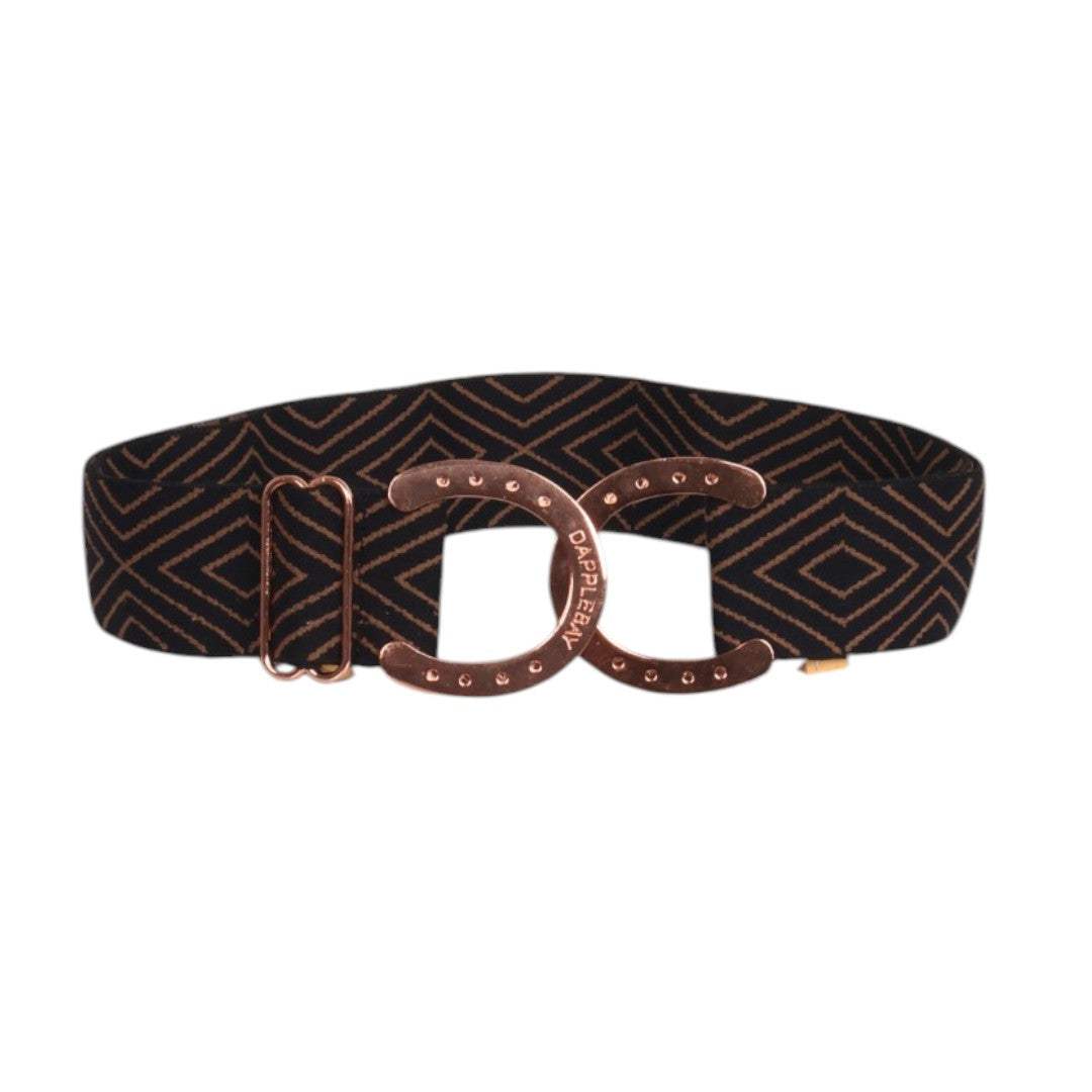 Dapplebay Horse Shoe Belt- Diamond-Black - Breeches.com - Flyclothing LLC