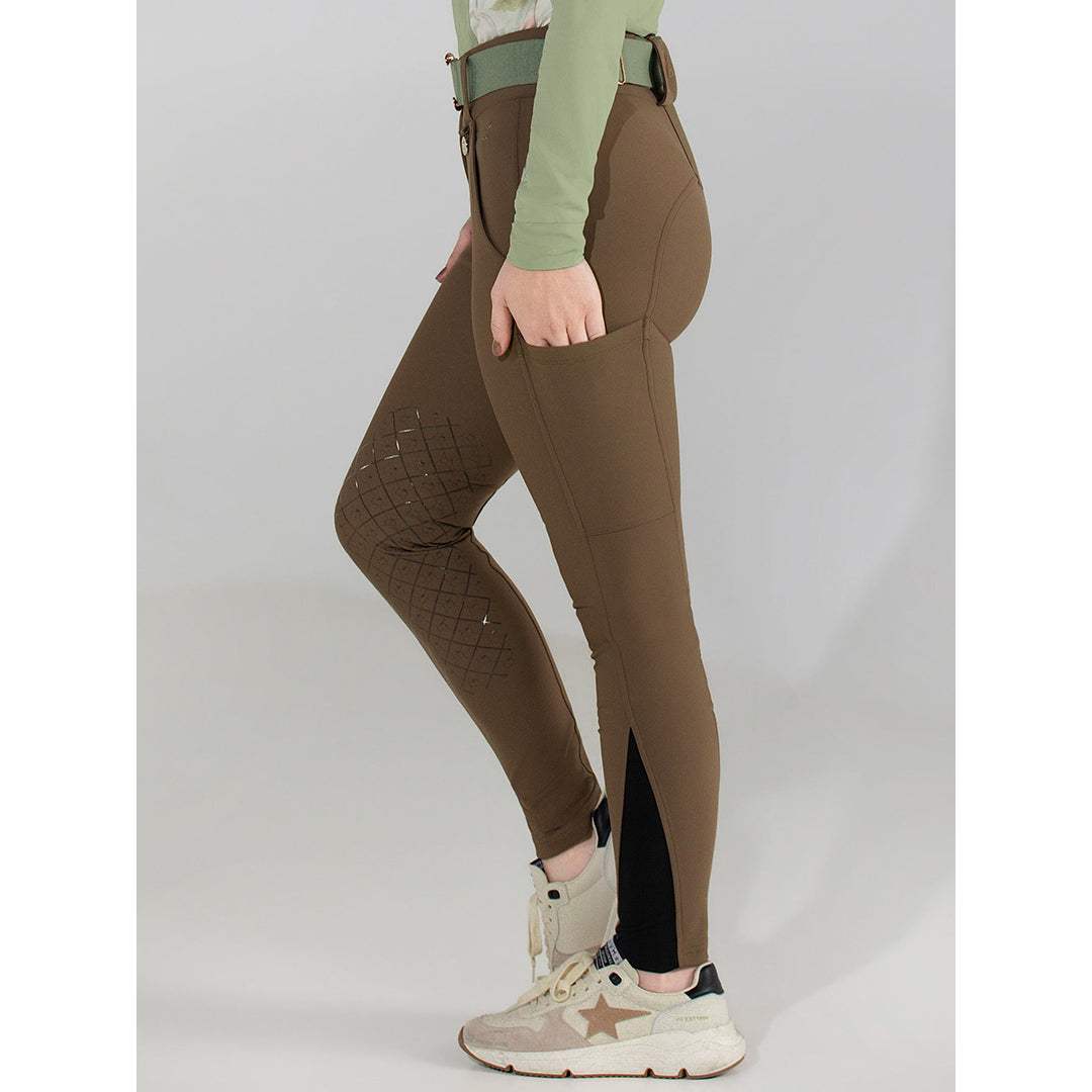 Dapplebay Sport Silicone Knee Patch Breeches-Chestnut - Breeches.com - Flyclothing LLC