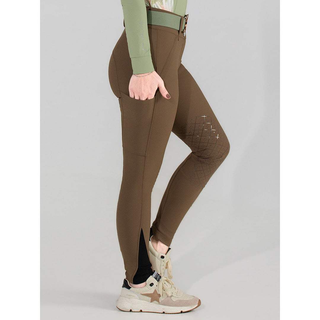 Dapplebay Sport Silicone Knee Patch Breeches-Chestnut - Breeches.com - Flyclothing LLC