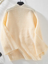 Open Front Long Sleeve Cardigan - Trendsi - Flyclothing LLC