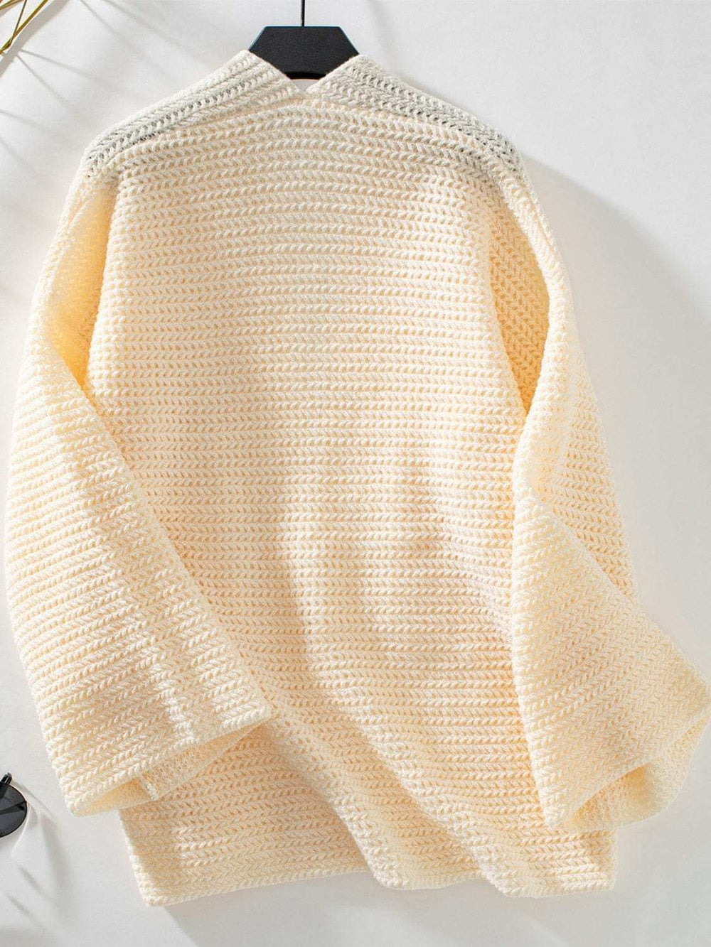 Open Front Long Sleeve Cardigan - Trendsi - Flyclothing LLC