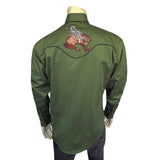 Rockmount Ranch Wear Men's Green Iconic Bronc Embroidered Western Shirt - Rockmount Clothing - Flyclothing LLC