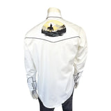 Rockmount Ranch Wear mens ivory cowboy sunset embroidered western shirt copy - Rockmount Clothing - Flyclothing LLC