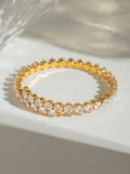 Stainless Steel Inlaid Zircon Bracelet - Trendsi