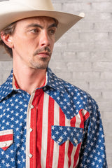 Rockmount Ranch Wear Men's American Flag 2-Tone Western Shirt - Made in USA! - Rockmount Clothing - Flyclothing LLC