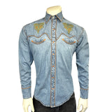 Rockmount Ranch Wear Women's Denim Boot Bug Embroidered Western Shirt - Rockmount Clothing - Flyclothing LLC