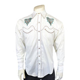 Rockmount Ranch Wear Men's Ivory Boot Bug Embroidered Western Shirt - Rockmount Clothing - Flyclothing LLC