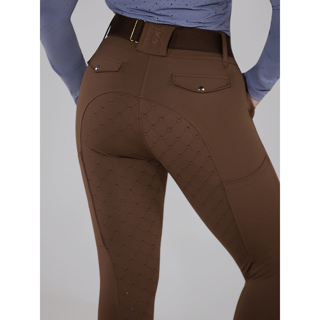 Dapplebay Hybrid Silicone Full Seat Breeches-Chestnut - Breeches.com - Flyclothing LLC