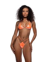 Roma Costume 2PC Iridescent Foil Ring Bikini Set - Baby Blue