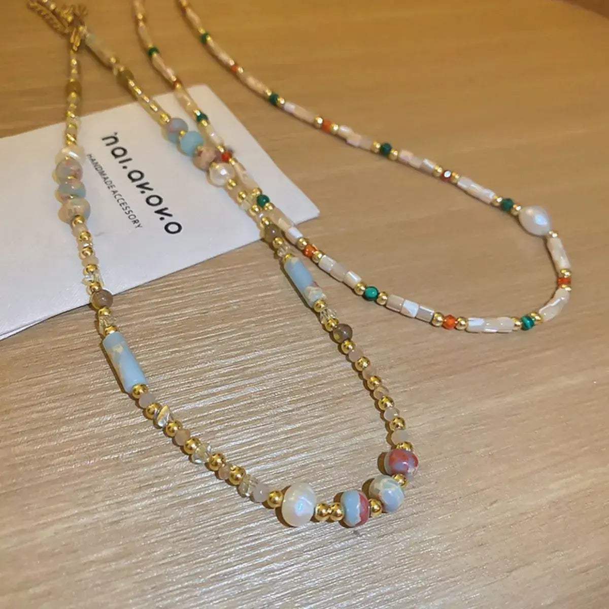 Alloy Pearl Beaded Necklace - Trendsi - Flyclothing LLC