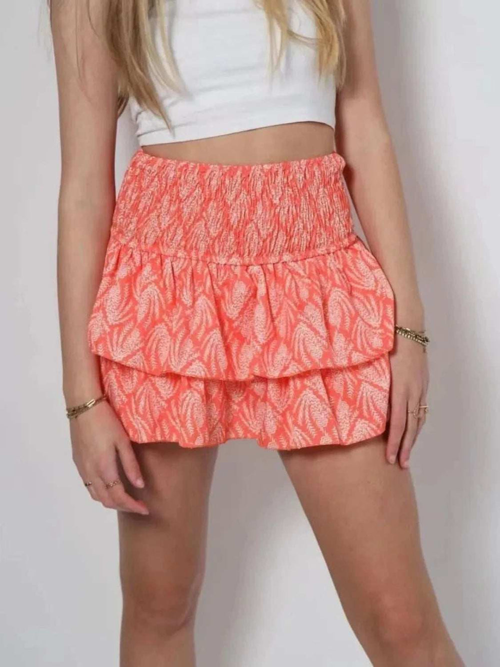 Layered Mini Skirt - Trendsi - Flyclothing LLC