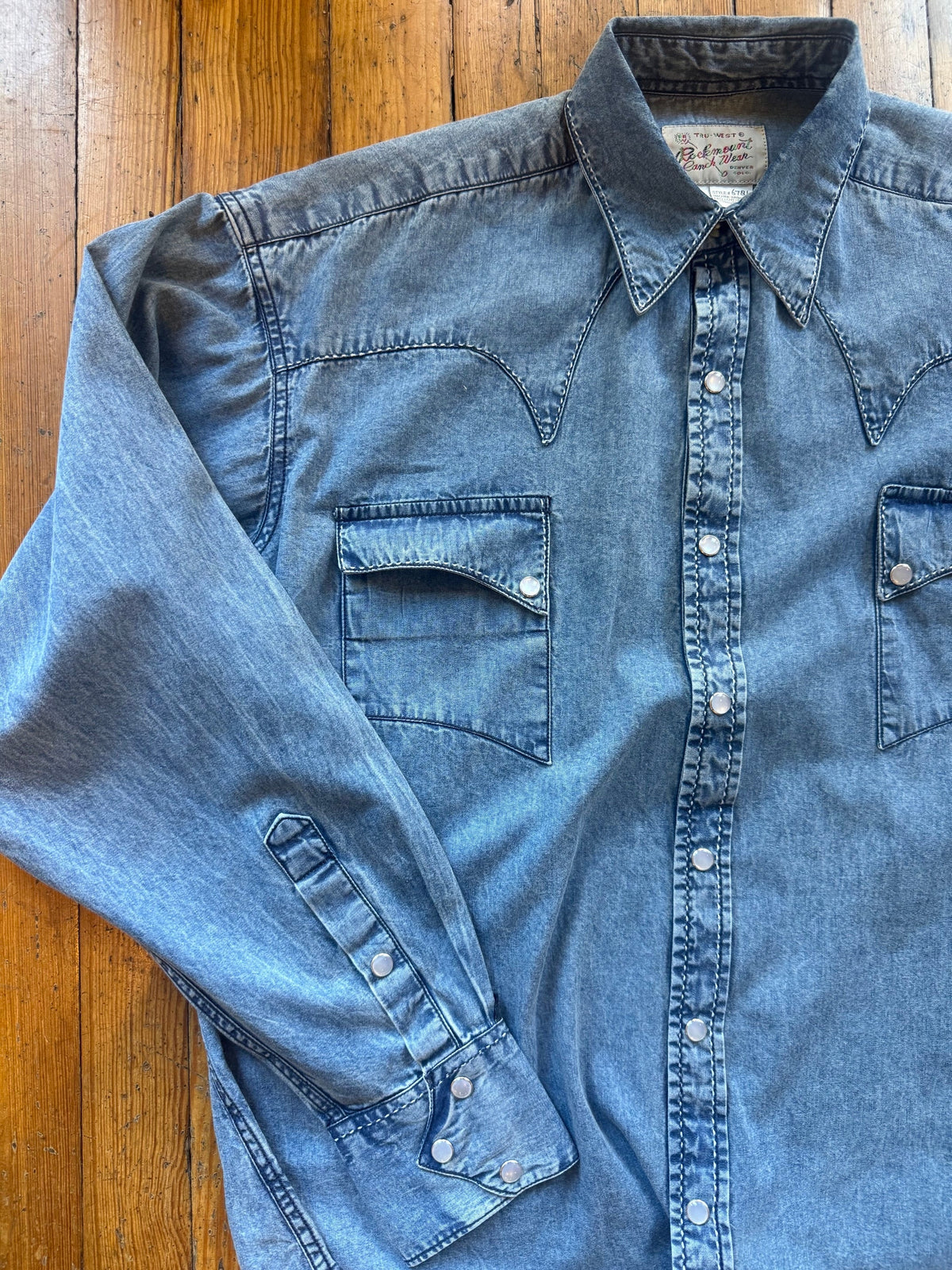 Rockmount Men's Denim Classic Quarter Horse Western Shirt - Rockmount Clothing - Flyclothing LLC