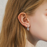 925 Sterling Silver Moissanite C-Hoop Earrings - Trendsi