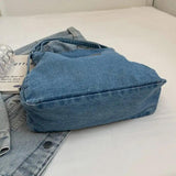 Adjustable Strap Denim Shoulder Bag - Trendsi