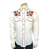 Rockmount Ranch Wear red roses steerhead embroidery for men - Rockmount Clothing - Flyclothing LLC