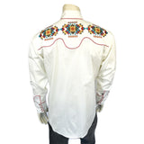 Rockmount Ranch Wear Men's Ivory Native American Embroidered Western Shirt - Rockmount Clothing - Flyclothing LLC