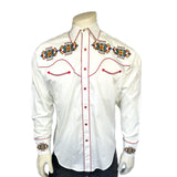 Rockmount Ranch Wear Men's Ivory Native American Embroidered Western Shirt - Rockmount Clothing - Flyclothing LLC