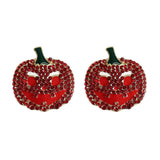 Demon Pumpkin Rhinestone Alloy Earrings - Trendsi - Flyclothing LLC