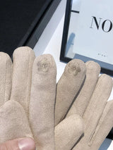 Suede Gloves with Fur Cuff - Trendsi - Flyclothing LLC